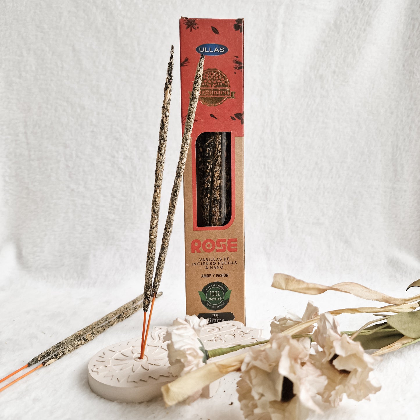 Incienso Orgánico Rosas