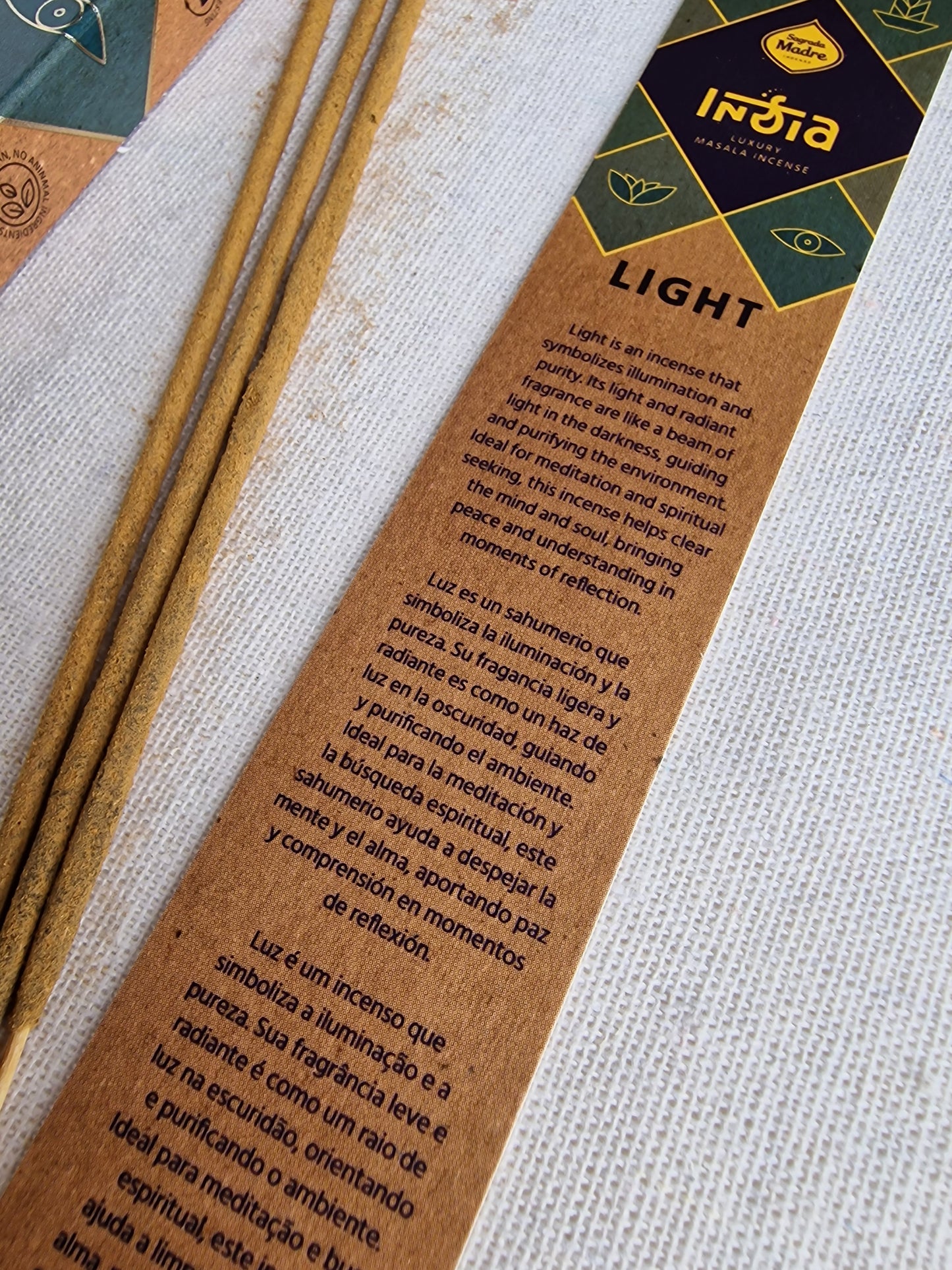 Incienso India Masala Luz - Guía y Claridad Espiritual | Aroma Nag Champa Sándalo