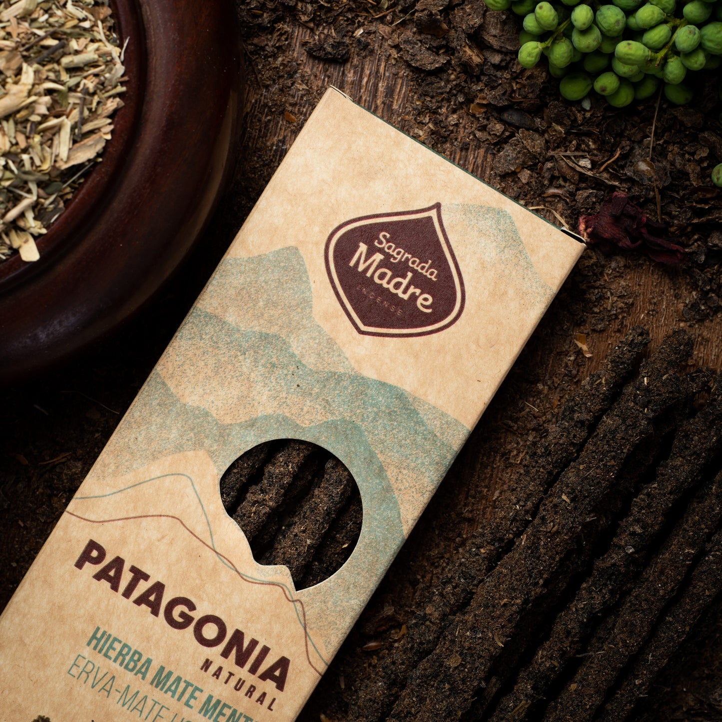 Incienso Patagonia Yerba Mate y Menta Sagrada Madre - Estimulante Natural
