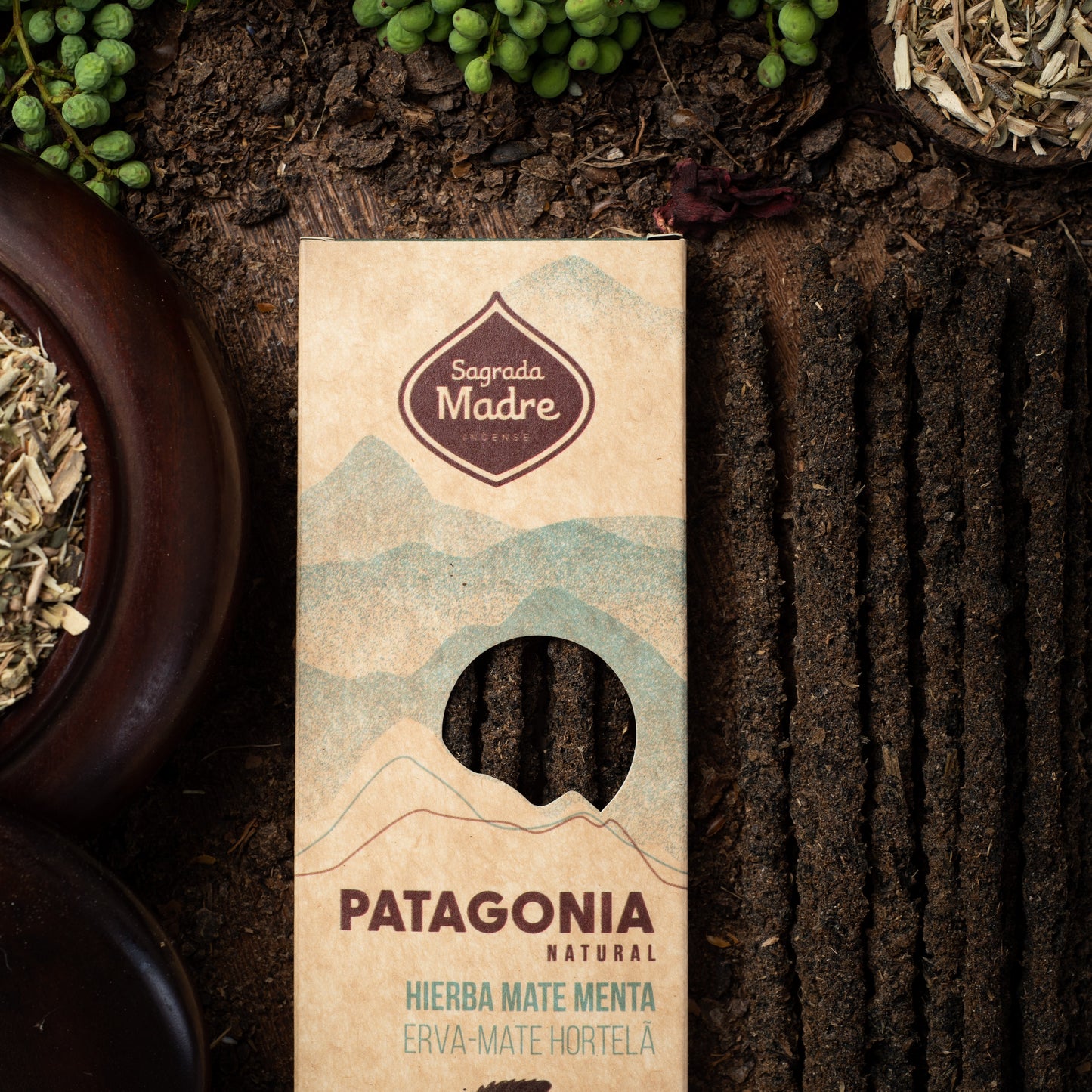 Incienso Patagonia Yerba Mate y Menta Sagrada Madre - Estimulante Natural
