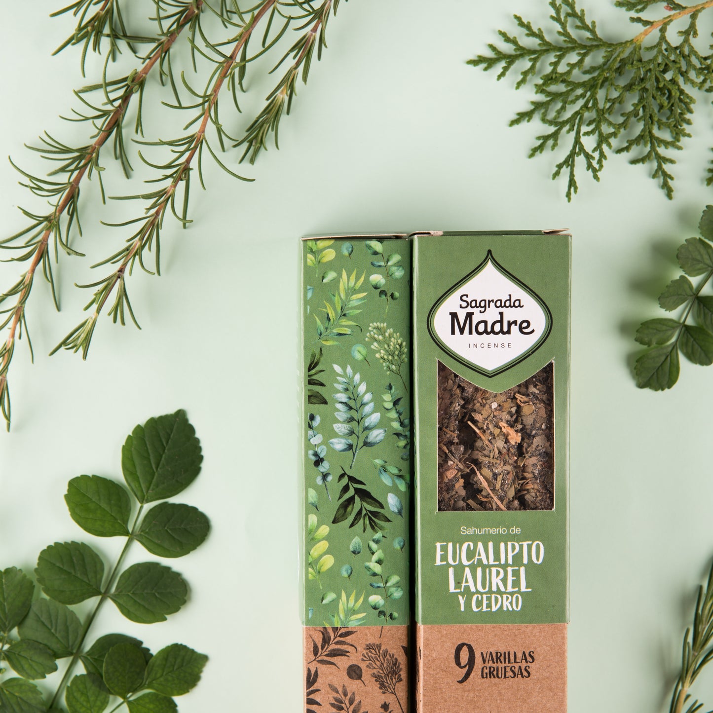 Incienso Línea Hierbas Eucalipto, Laurel y Cedro Sagrada Madre