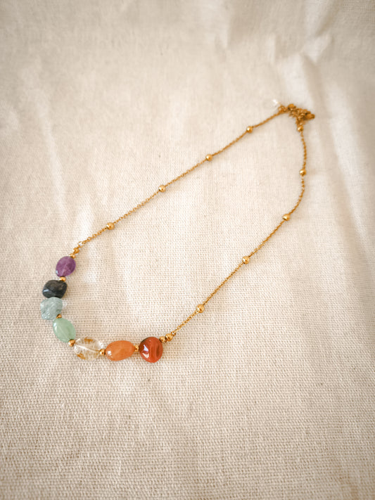 Collar 7 Chakras Dorado