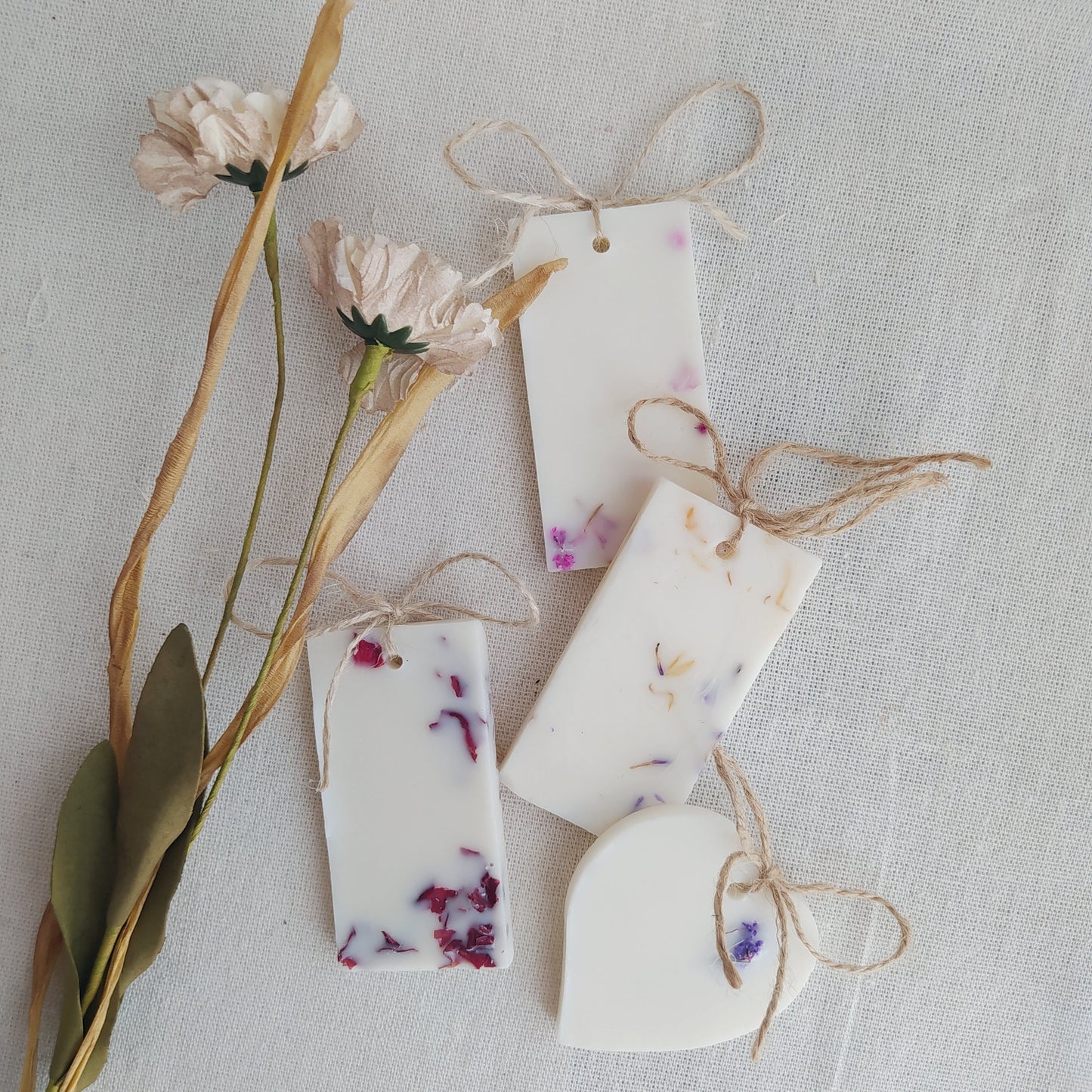 Ambientador de Armario o Cajones Artesanal de Soja Corazón Lavanda y Limón