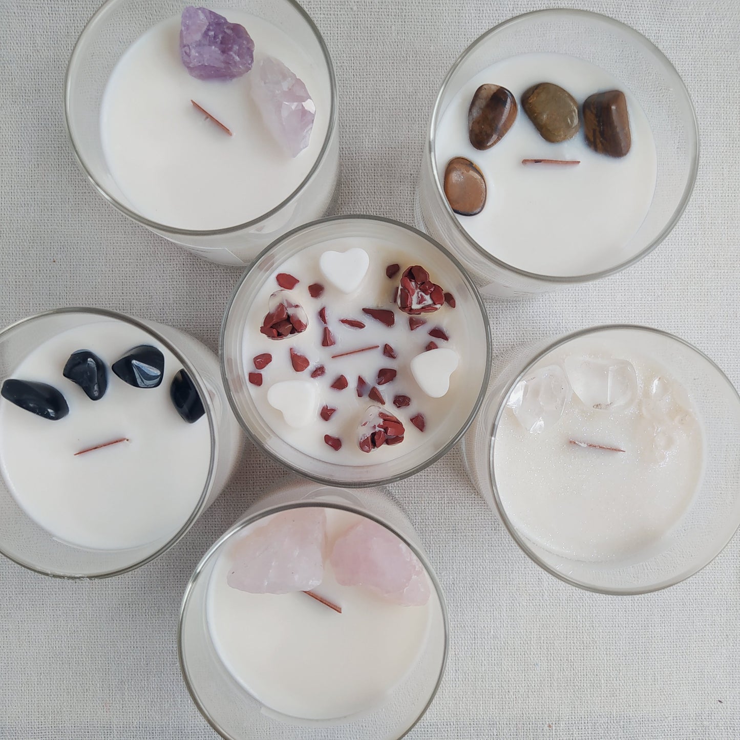 Vela Aromática con Cristales Protection de Nag Champa y Turmalina Negra 110ML