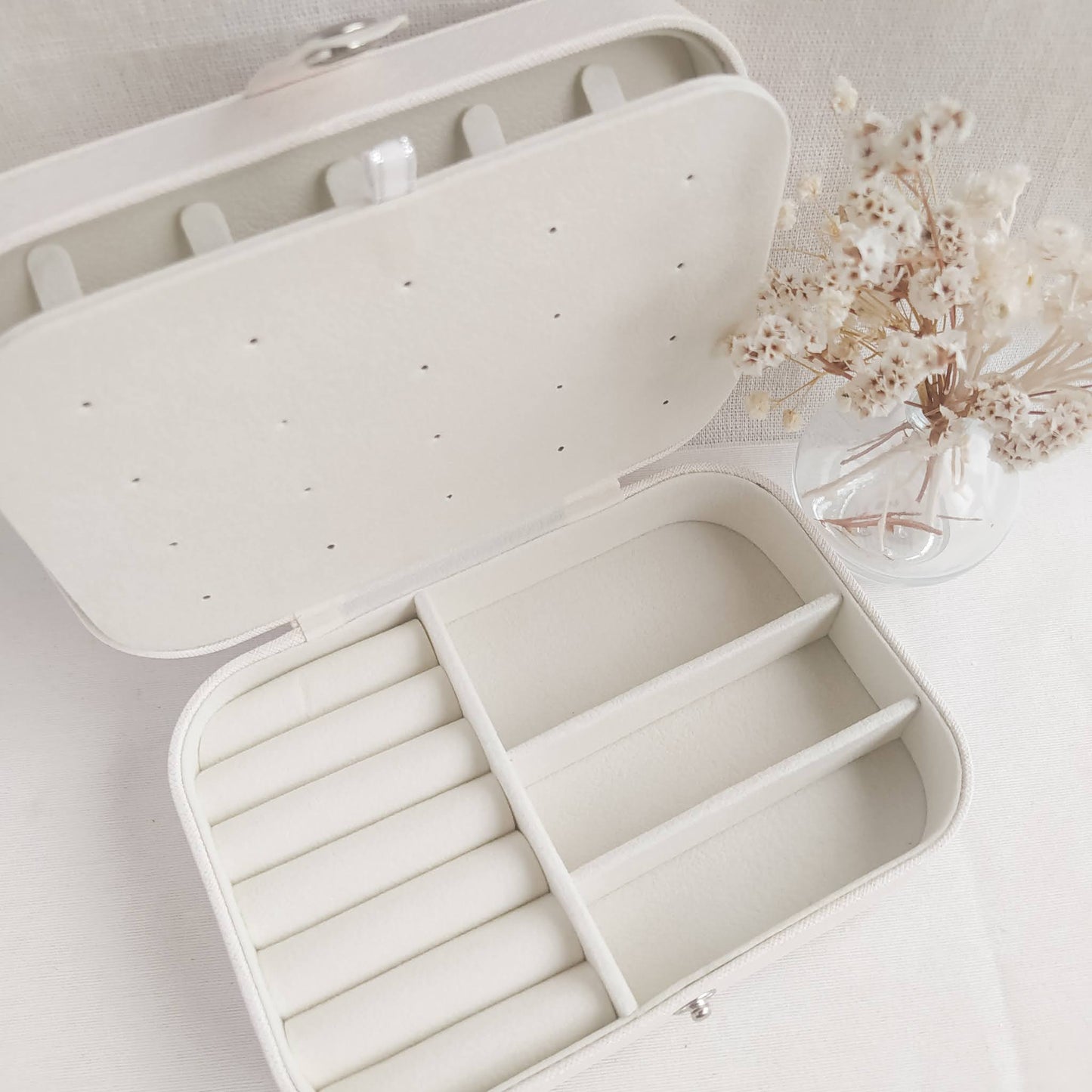 Joyero Grande Blanco Roto con Brillitos