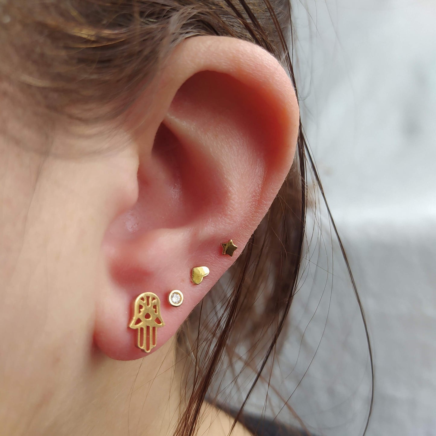 Pendientes Acero Mano de Fátima