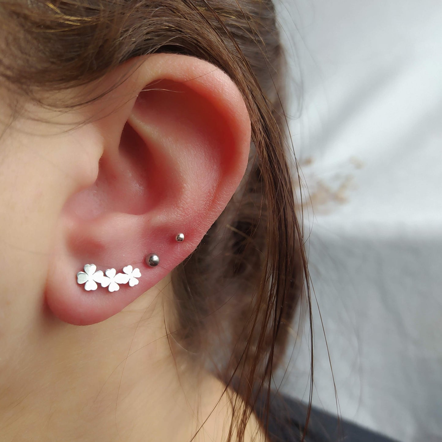 Pendientes Tréboles Trepadores Acero