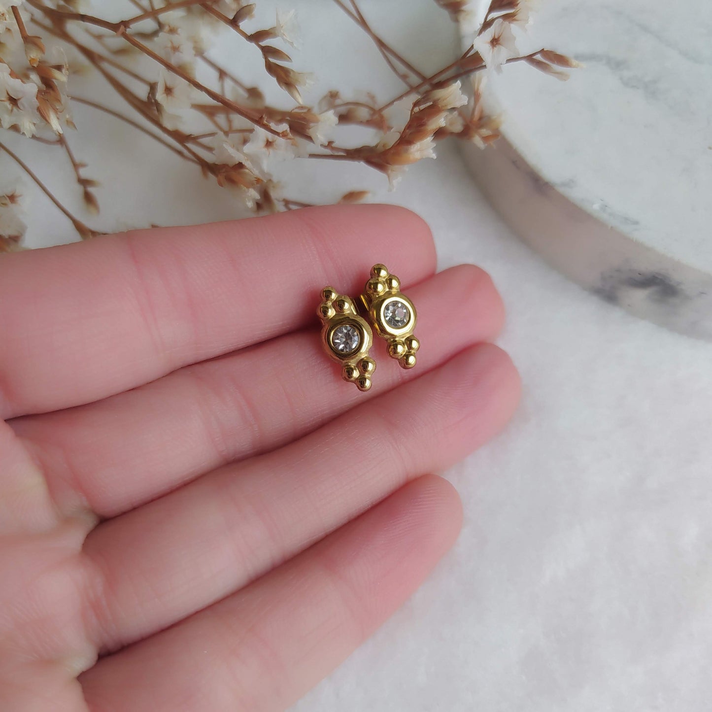 Pendientes Acero Brillo Vintage