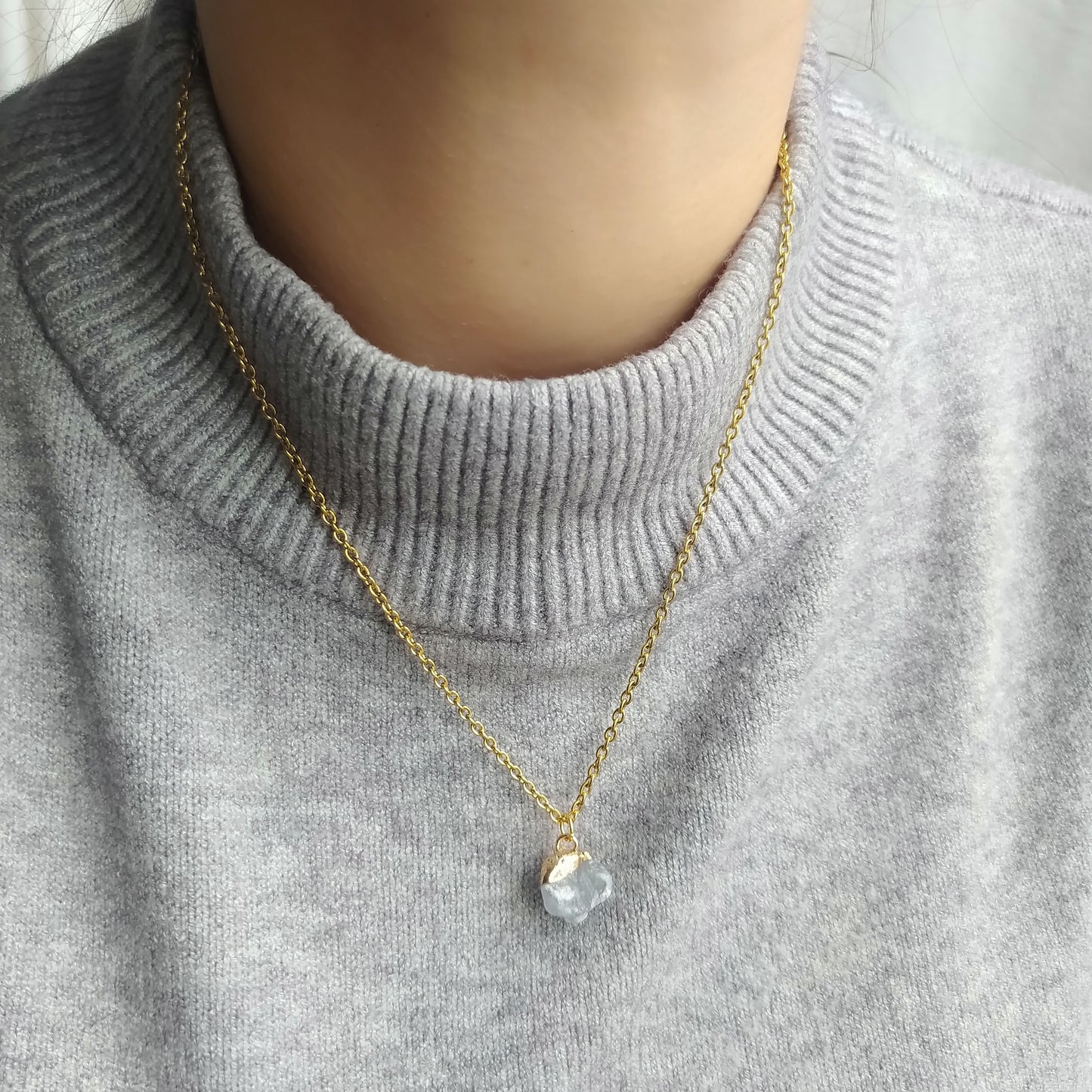 Collar Colgante Fluorita en bruto