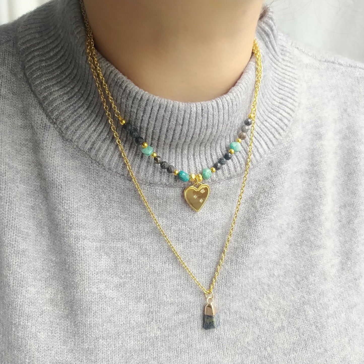 Collar Colgante Lapislázuli pulido