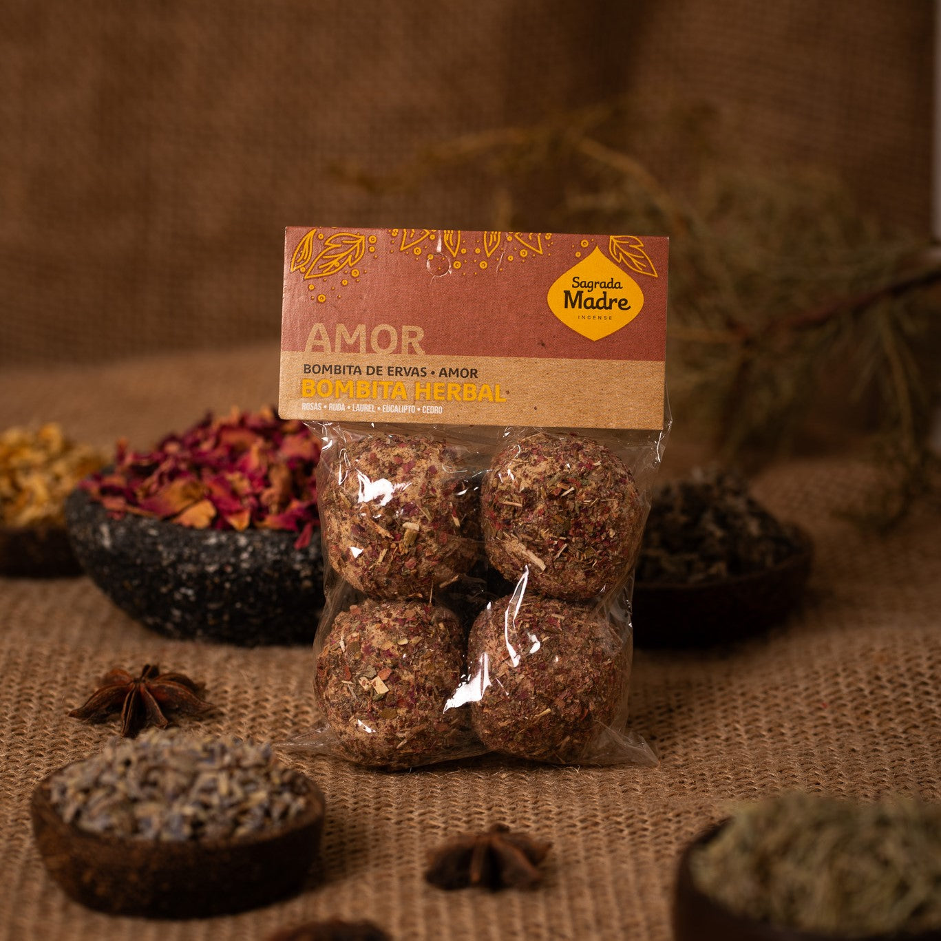 Bombita Defumación Activada Herbal Amor Bolsa x4 Unidades