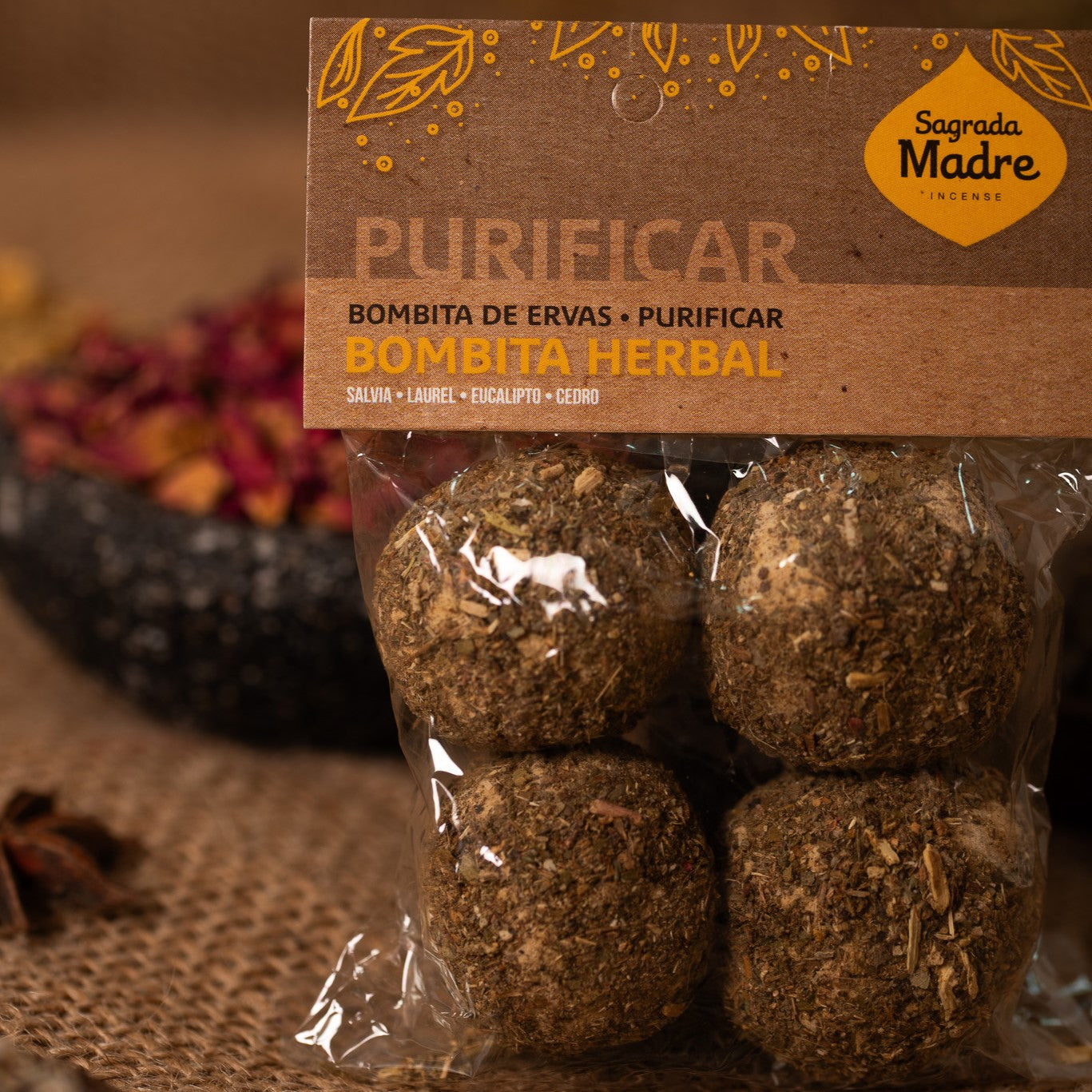 Bombita Defumación Activada Herbal Purificar Bolsa x4 Unidades