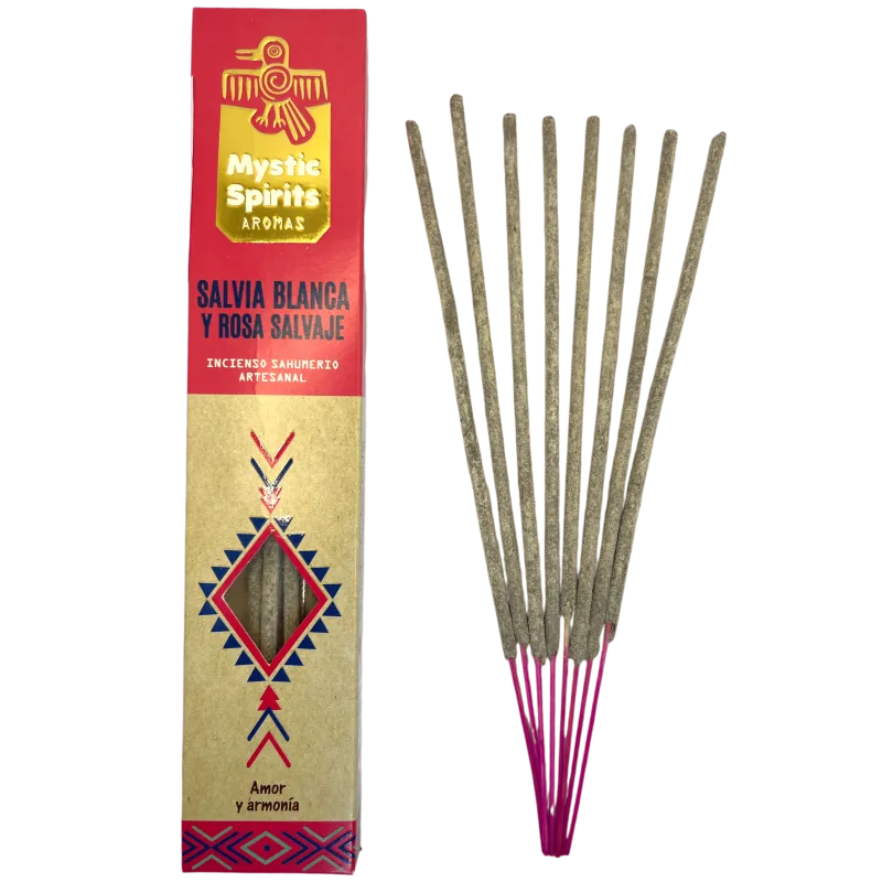 Incienso Salvia Blanca y Rosa | Amor y Armonía