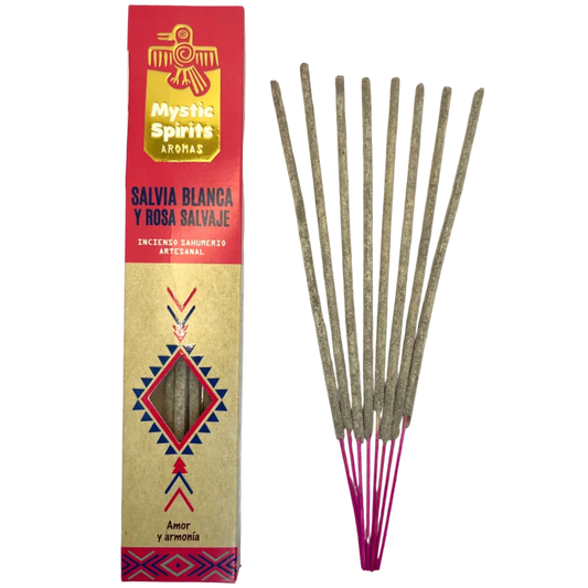 Incienso Salvia Blanca y Rosa | Amor y Armonía