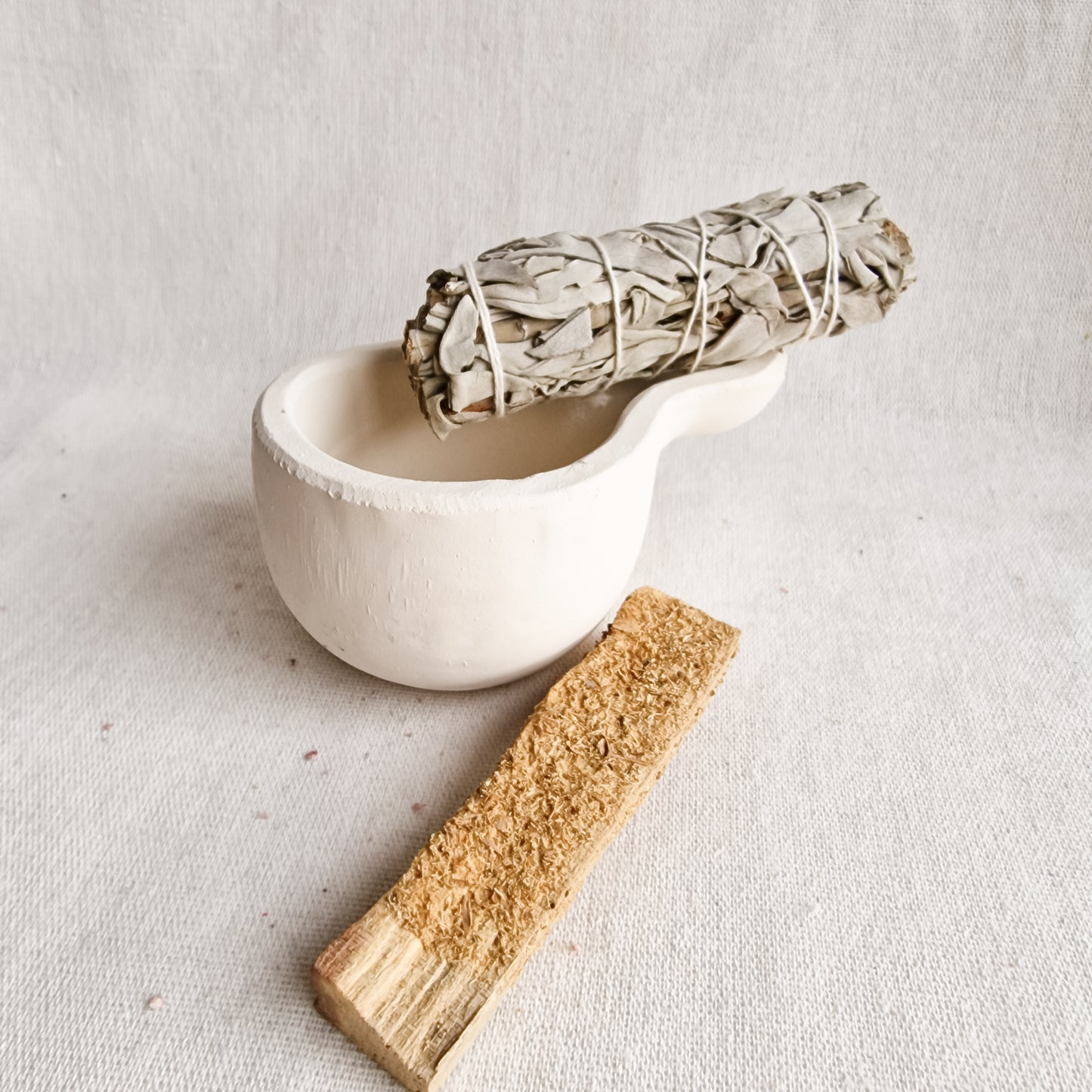 Quemador Sahumador de Cerámica Amarillo Pastel