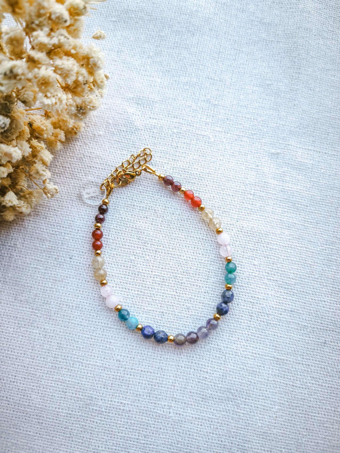 Pulsera 7 Chakras Dorado