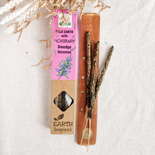 Incienso Artesanal Palo Santo con Romero • Purificación, Protección y Claridad Mental