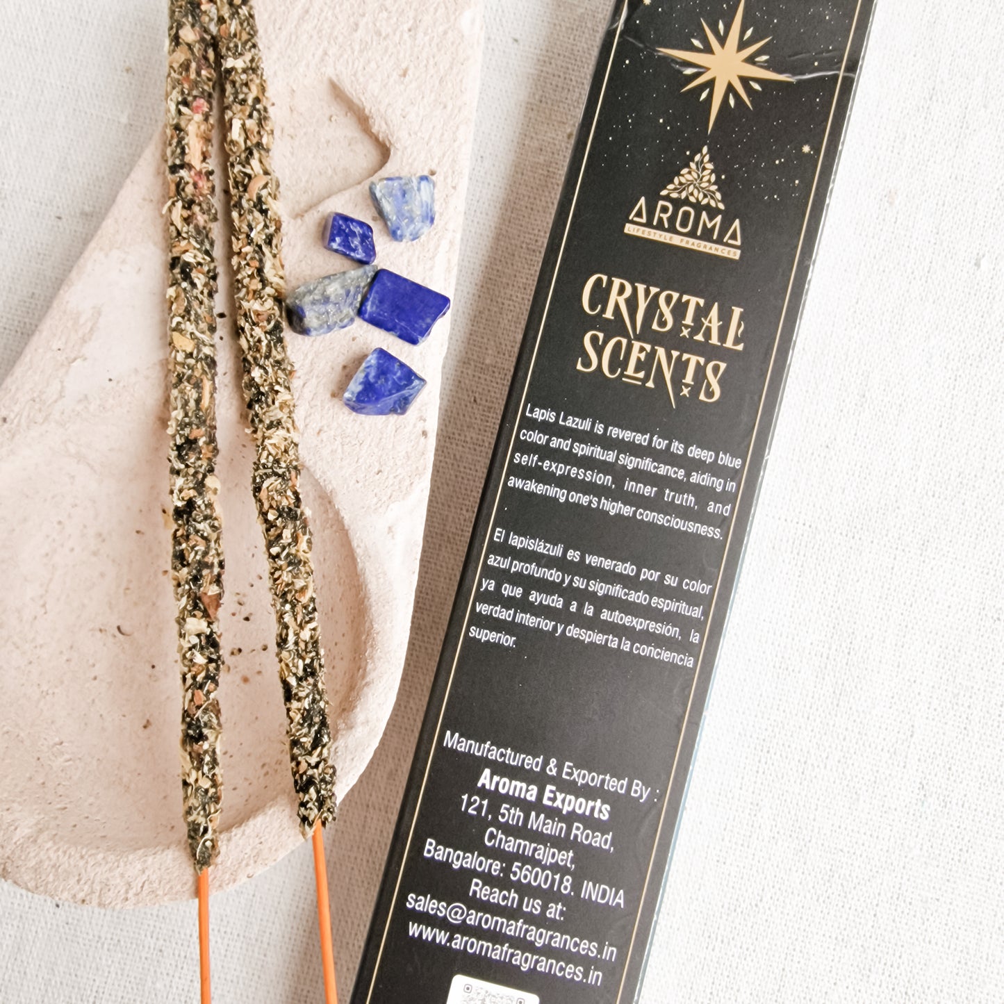 Incienso Con Minerales Lapislázuli