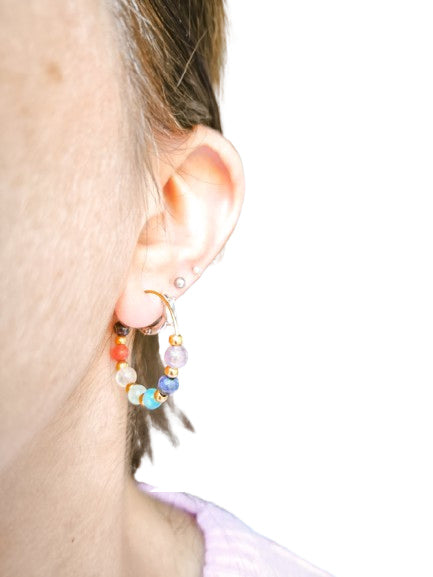 Pendientes Aro 7 Chakras