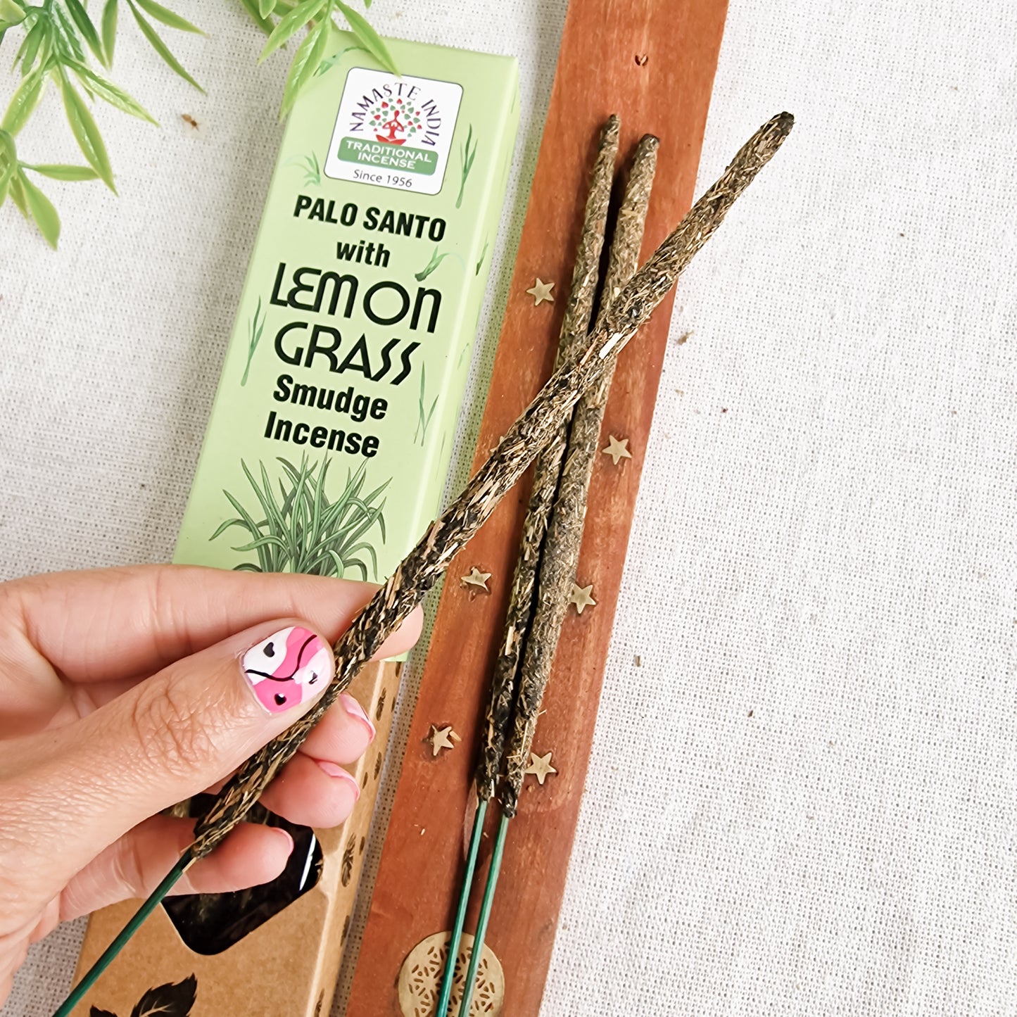 Incienso Artesanal Palo Santo con Lemongrass • Limpieza Vibrante, Alegría y Enfoque