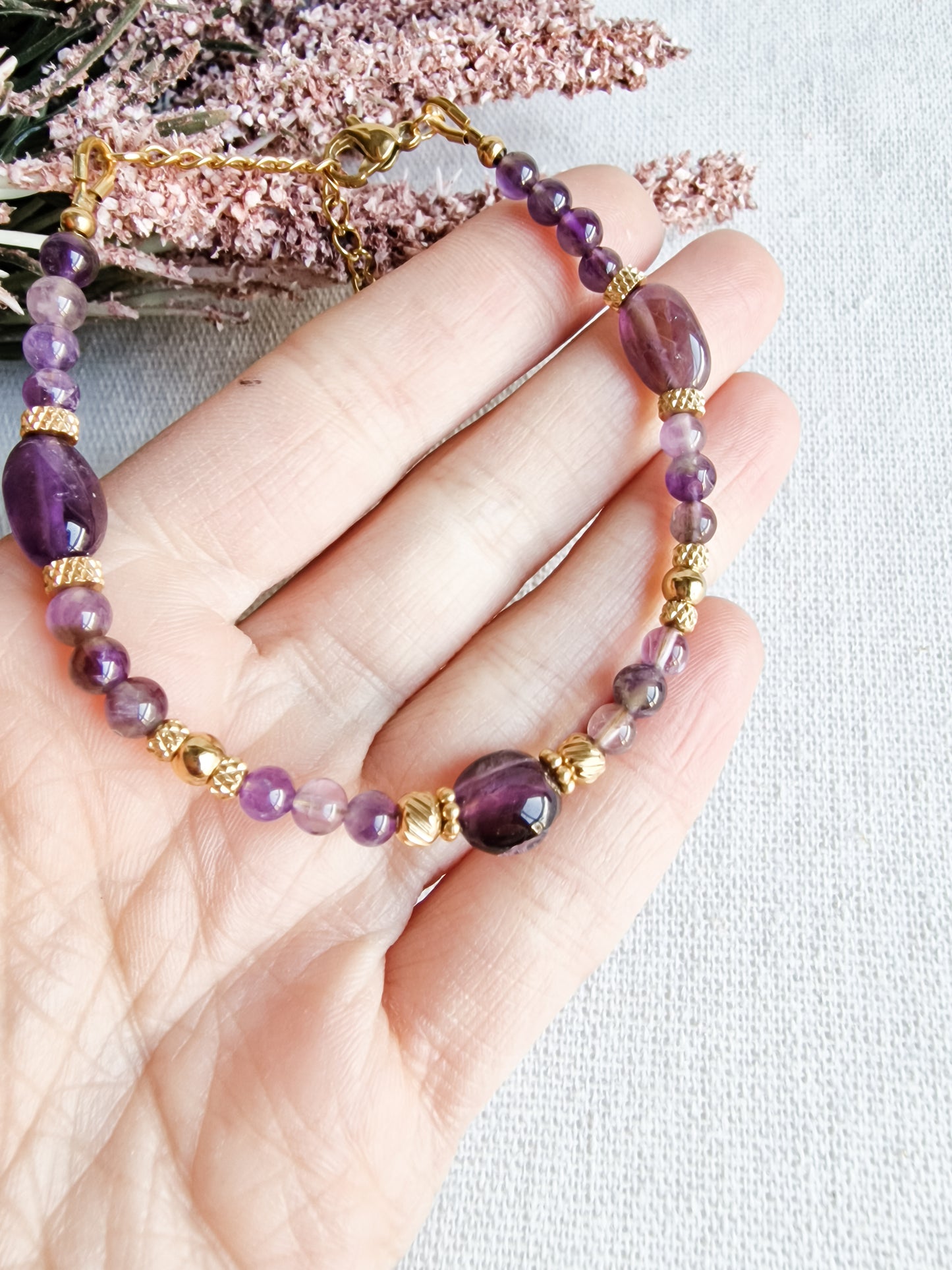 Pulsera Amuleto Amatista | Serenidad, Protección e Intuición.