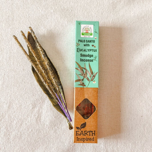 Incienso Artesanal Palo Santo con Eucalipto • Limpieza Total, Vitalidad y Protección