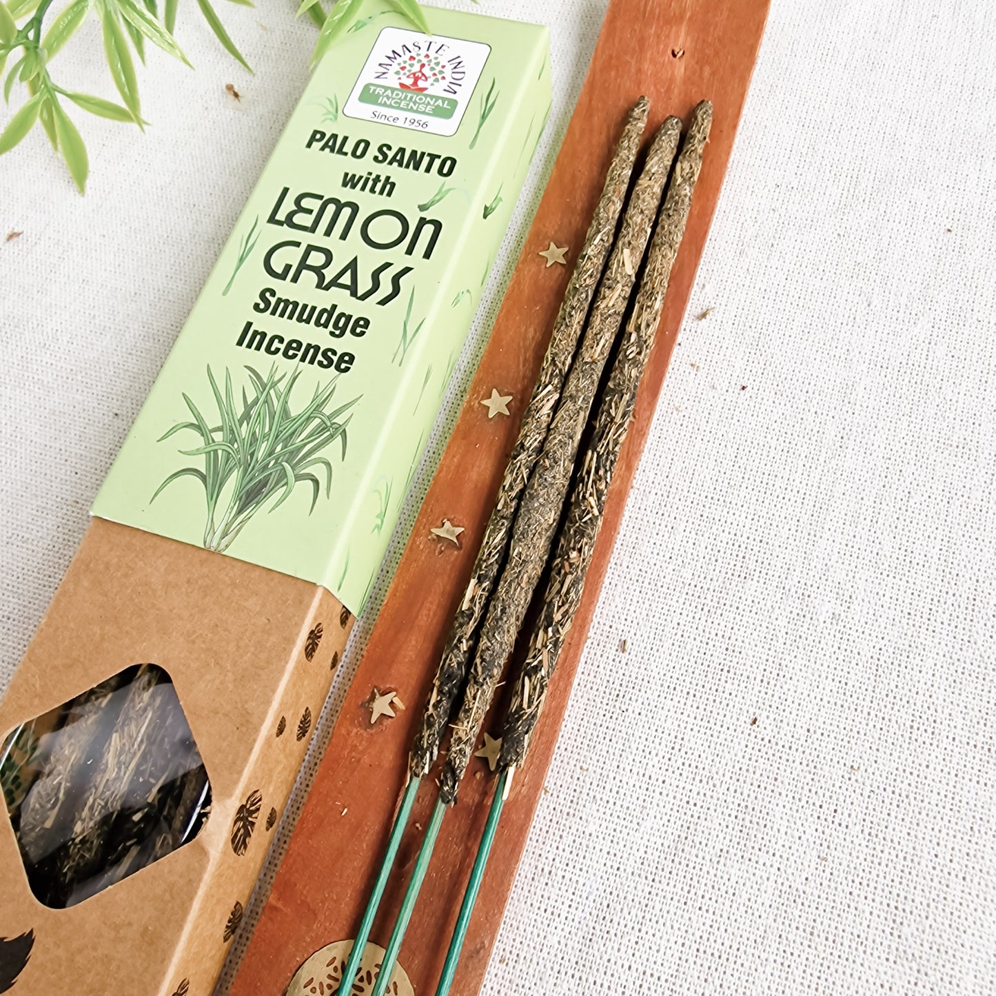 Incienso Artesanal Palo Santo con Lemongrass • Limpieza Vibrante, Alegría y Enfoque