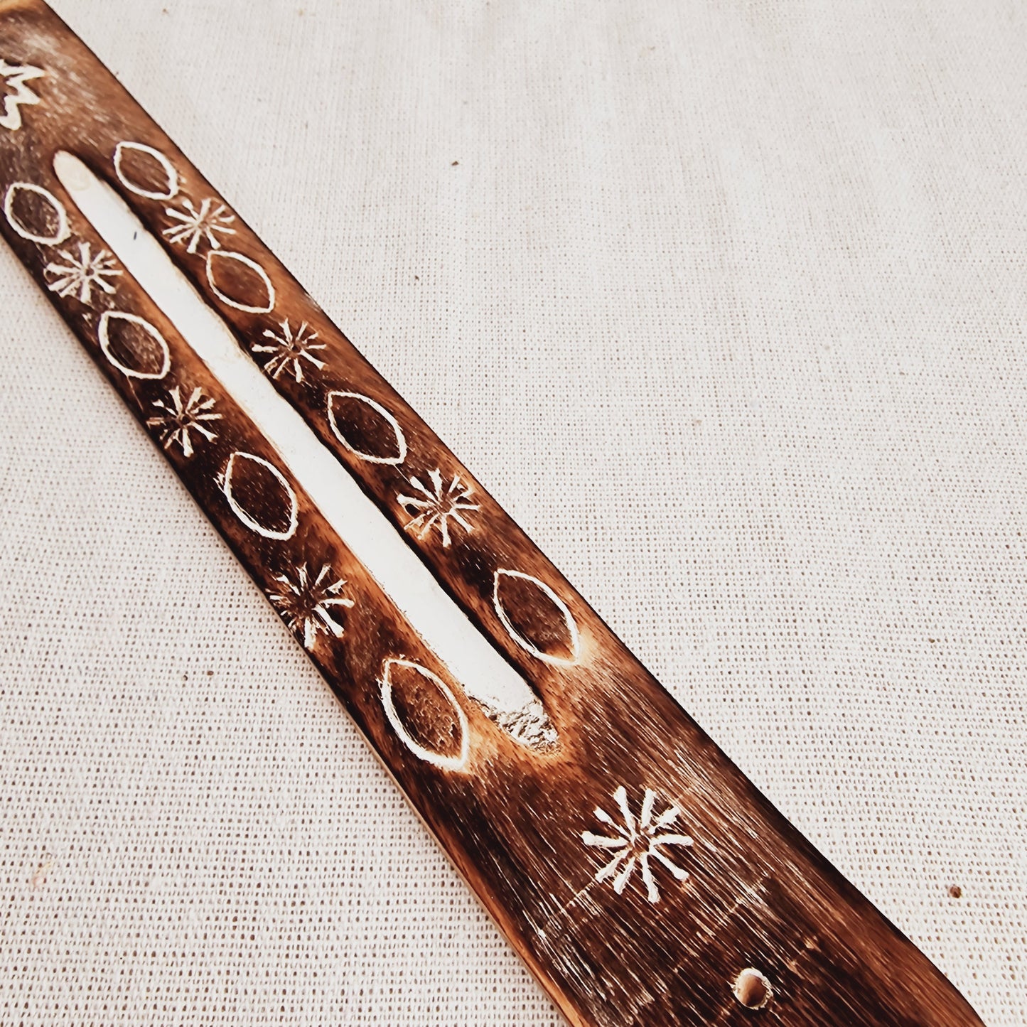 Porta inciensos Básico Madera Hojas