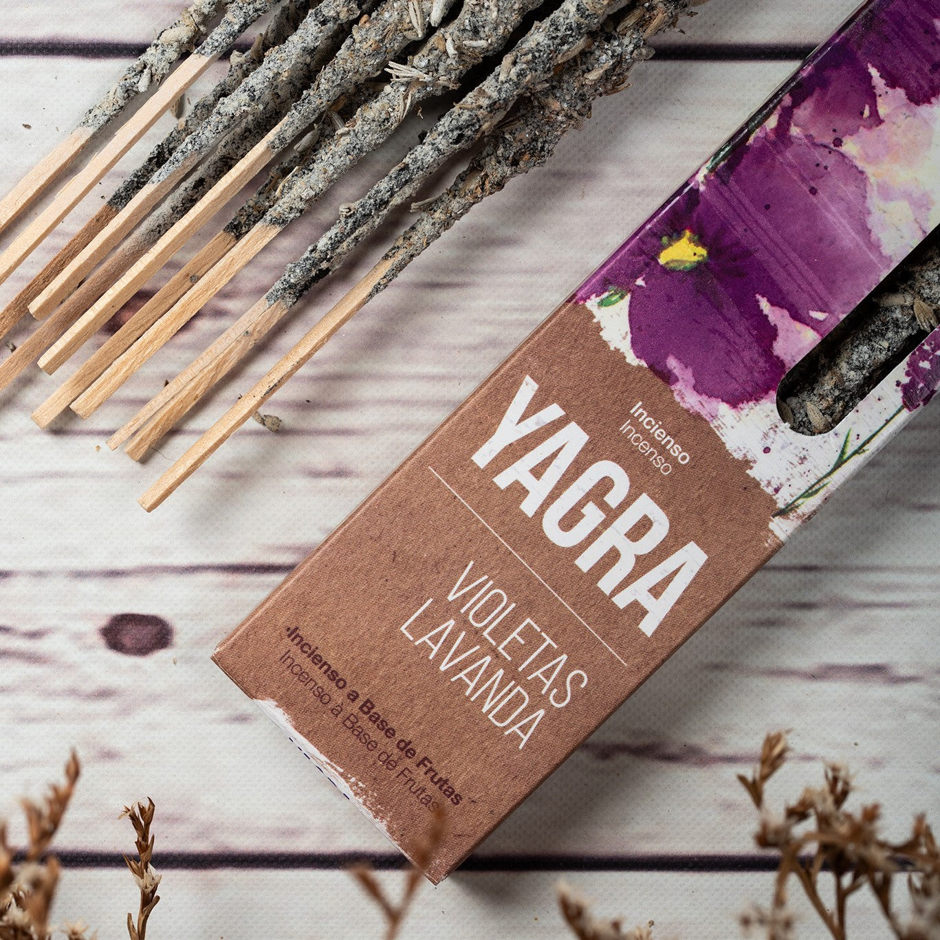 Incienso Línea Yagra - Transmutación Energética - con Violetas y Lavanda
