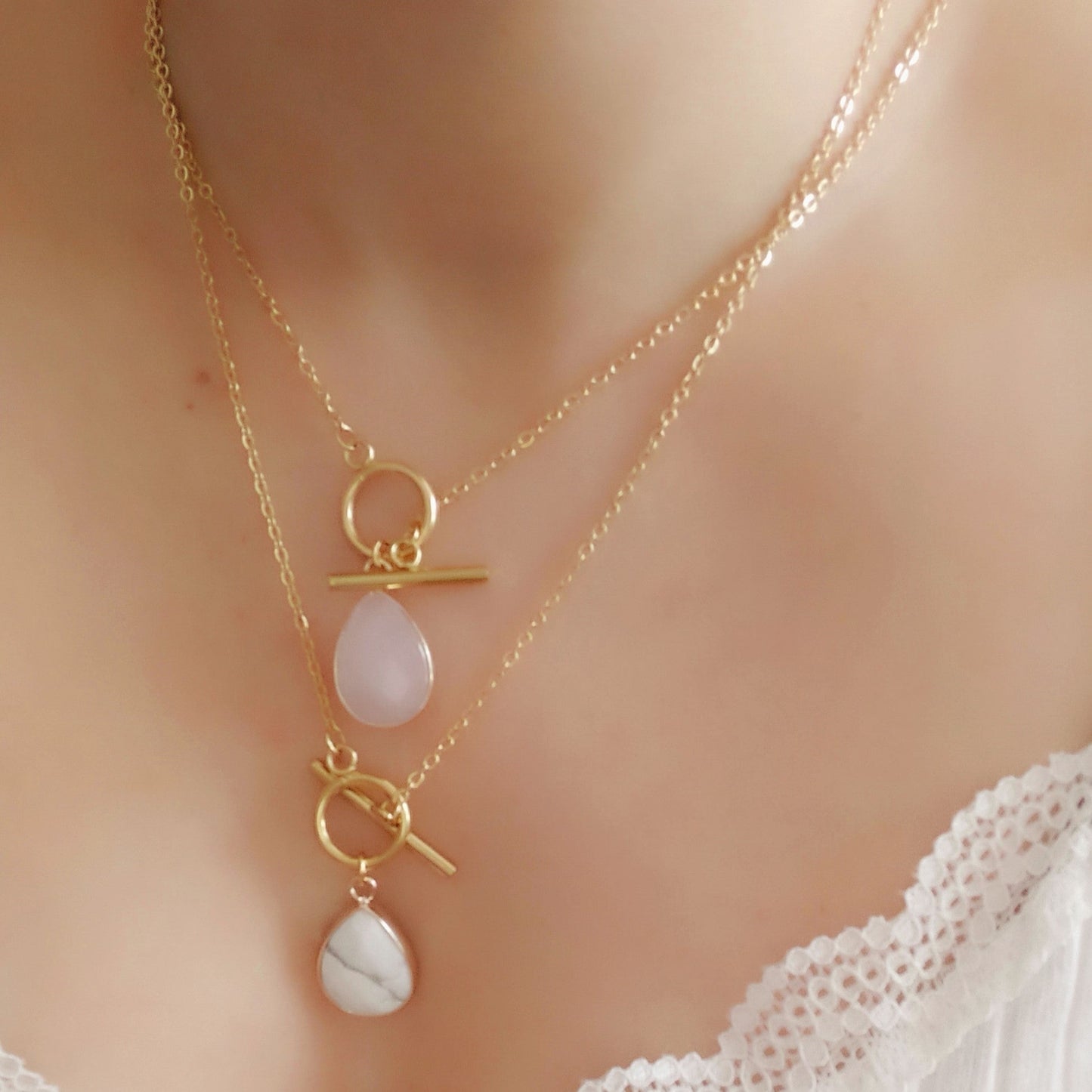 Collar Malén Jade Marrón