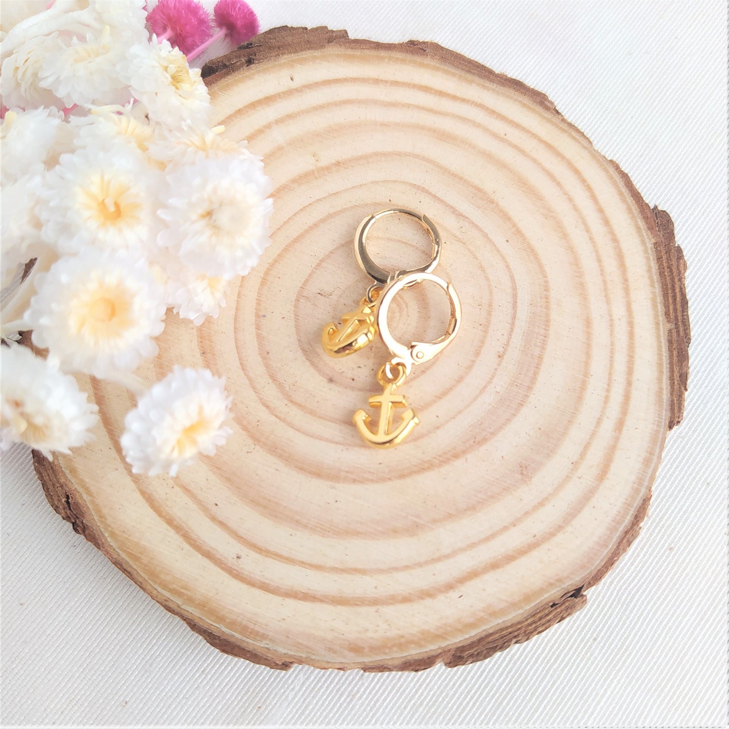 Aro Mini Ancla Dorado