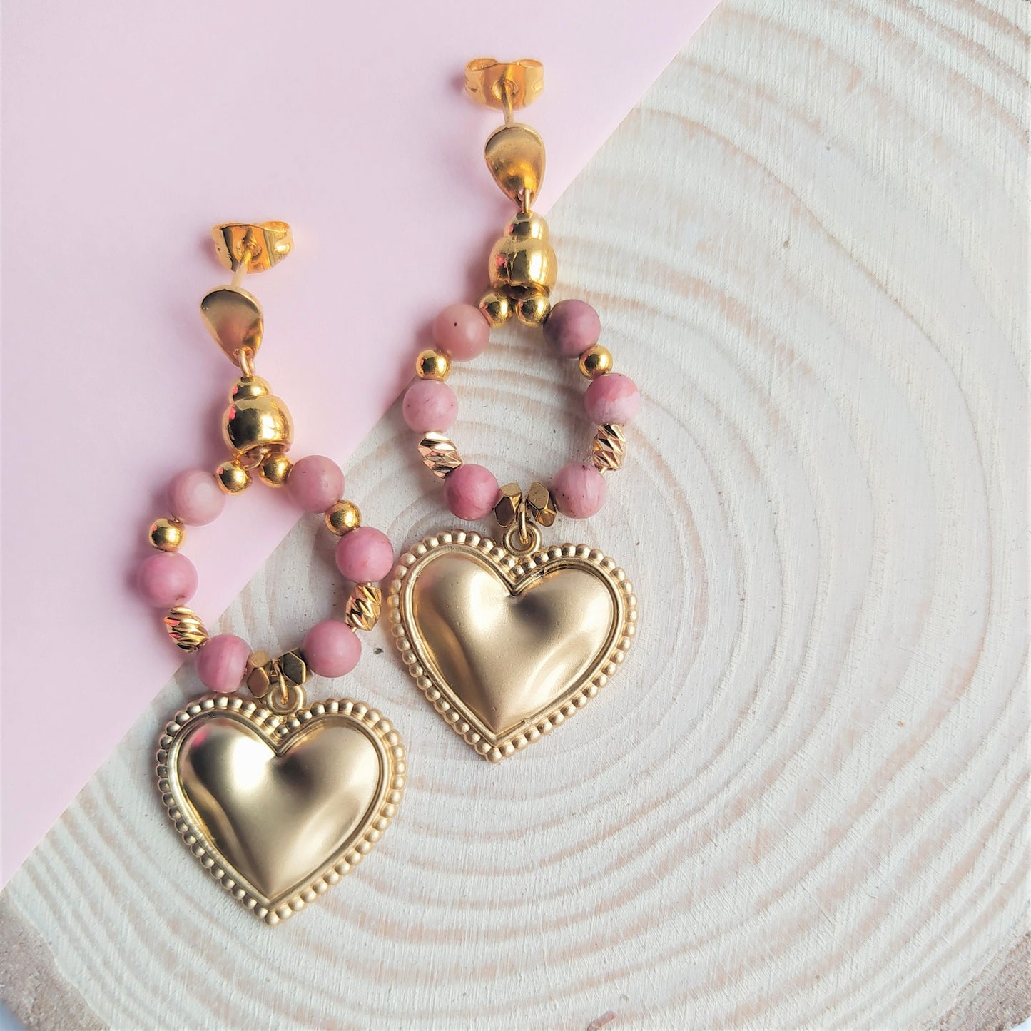 Pendientes Siria Rodocrosita