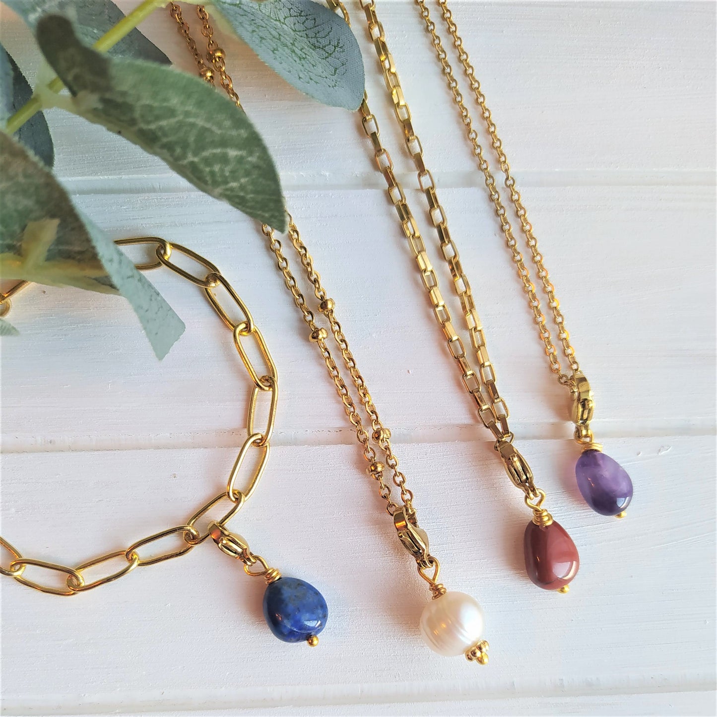 Charms Piedra Natural con Mosquetón