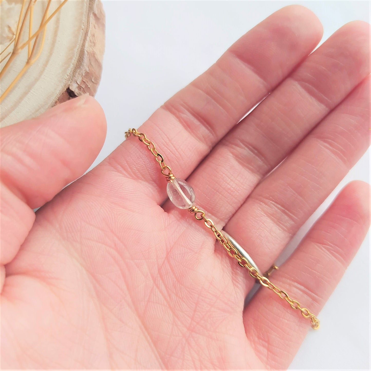 Pulsera Piedra Mes de Nacimiento Basic-Abril