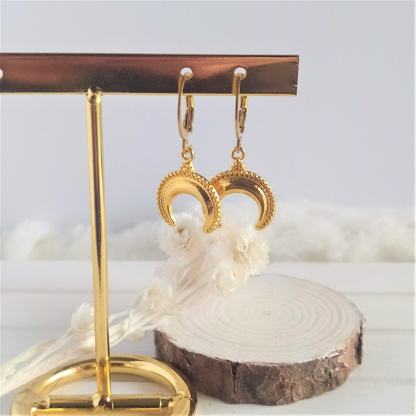 Aro Mini Luna Invertida Dorado