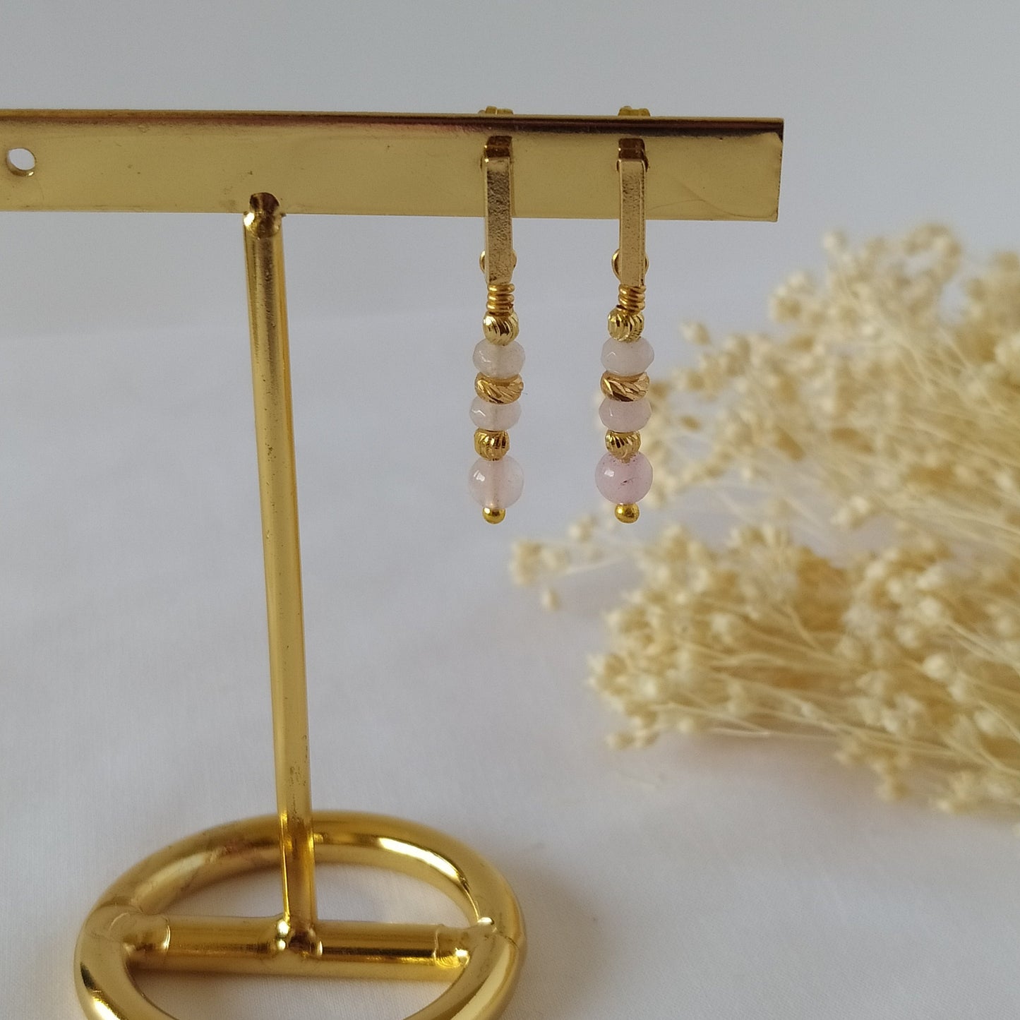 Pendientes Artemisa Doraro Cuarzo Rosa