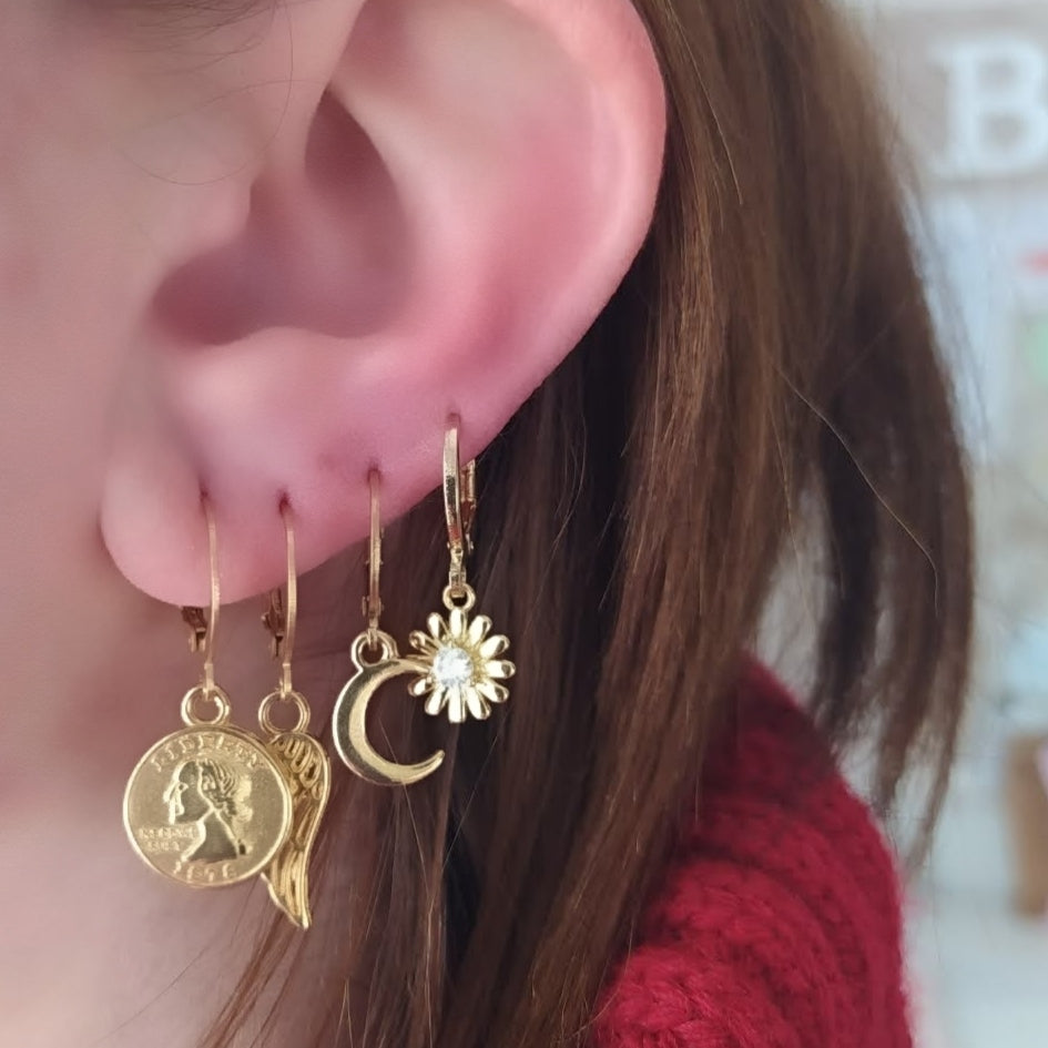 Aro Mini Moneda Dorado