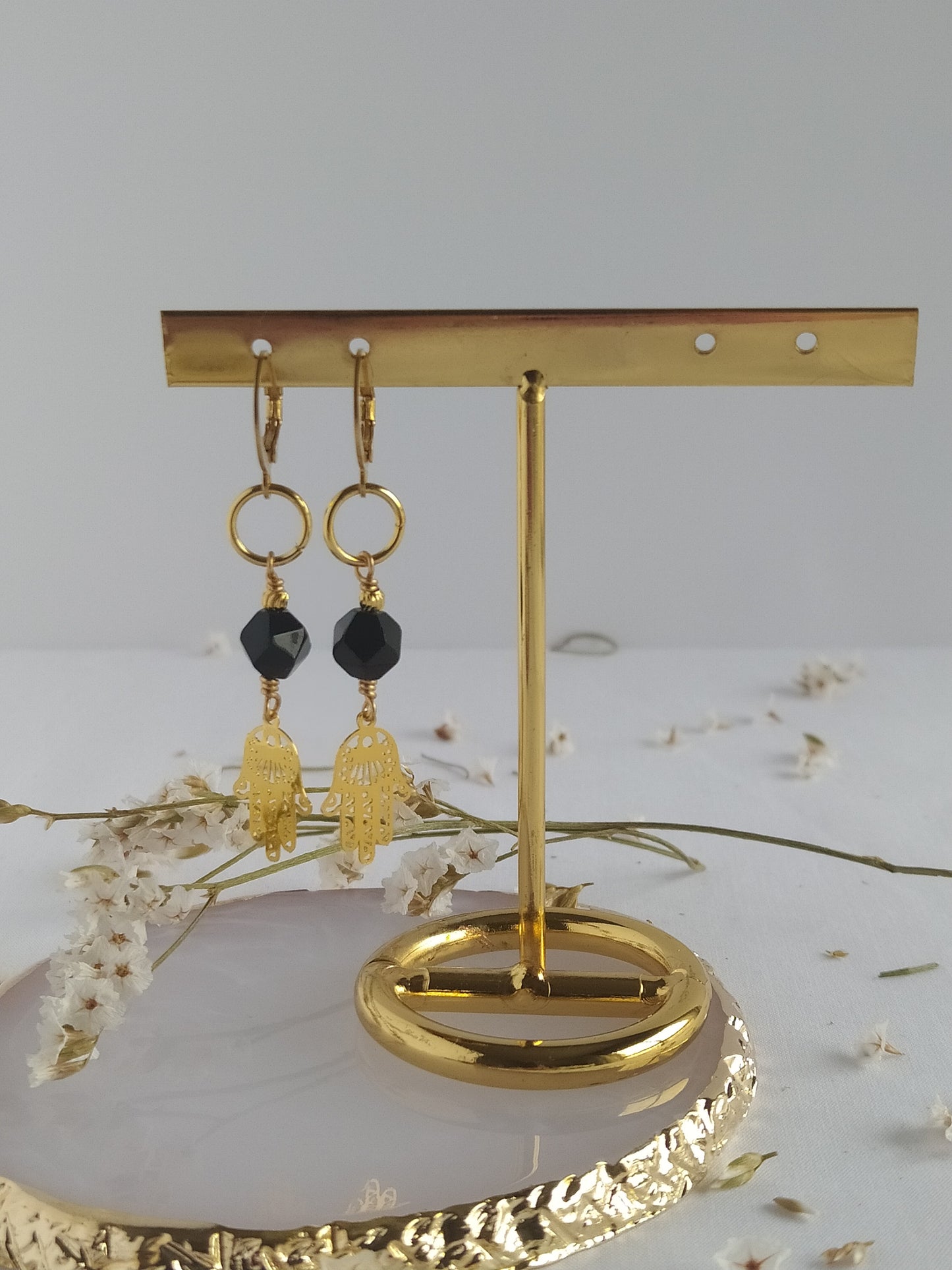 Pendientes Mano Ónix