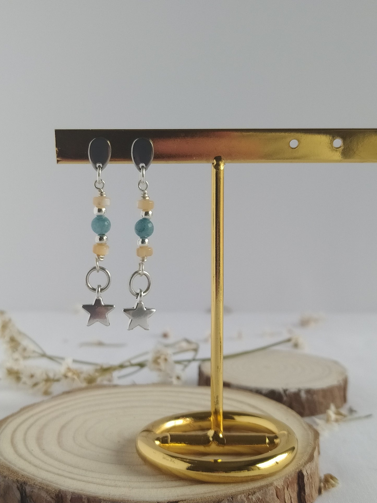 Pendientes Lía Calcedonia