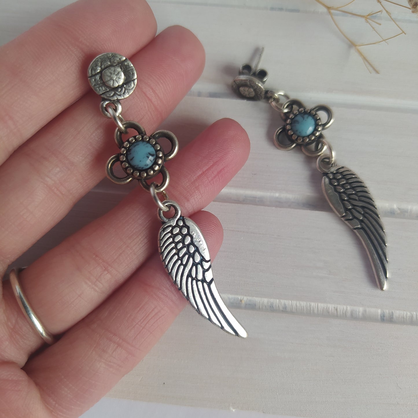 Pendientes Navajo Baño Plata