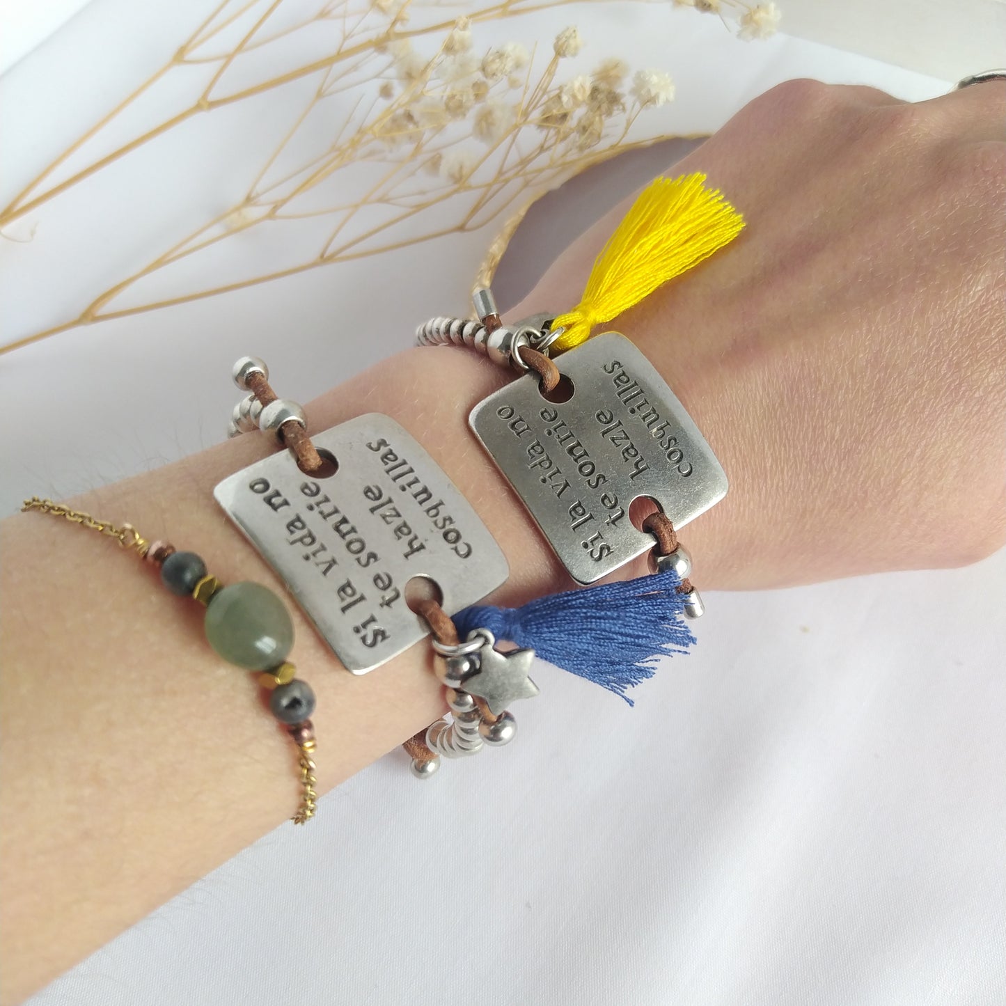 Pulsera Frases Si la Vida No Te Sonríe...
