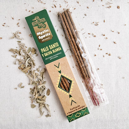 Incienso Orgánico Palo Santo y Salvia Blanca | Purificación y Limpieza Energética