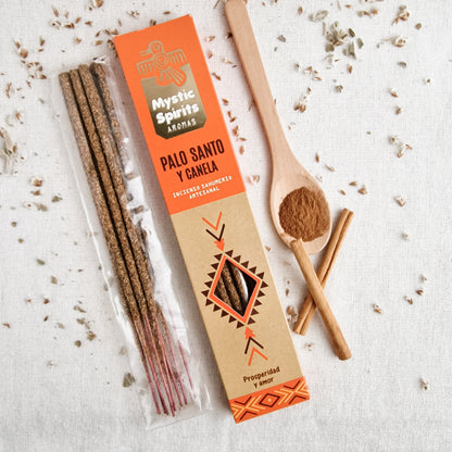 Incienso Orgánico Palo Santo y Canela | Atracción de Abundancia y Prosperidad
