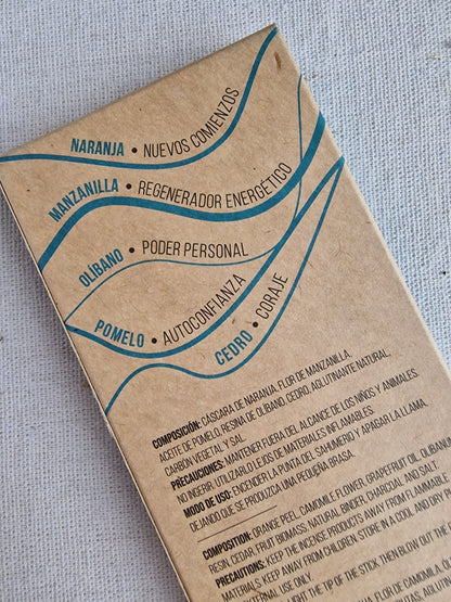 Incienso Sagrada Madre Energía Limpia Revitalizar - Aromas cítricos