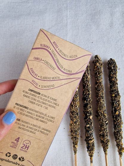 Incienso Sagrada Madre Energía Limpia Sanar - Aroma Dulce y Floral