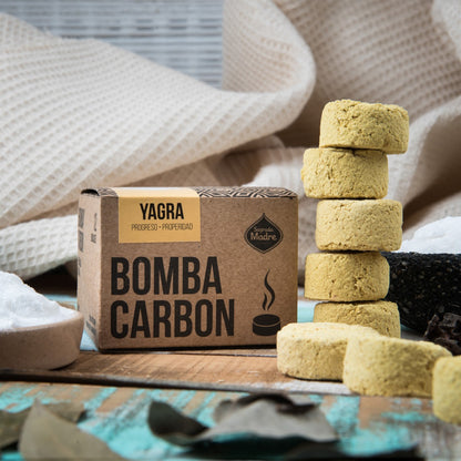 Bomba de Carbón de Defumación Activada Mini Sagrada Madre Yagra- Prosperidad
