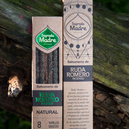 Incienso Línea Natural Ruda, Romero e Incienso Sagrada Madre · Protección y descarga