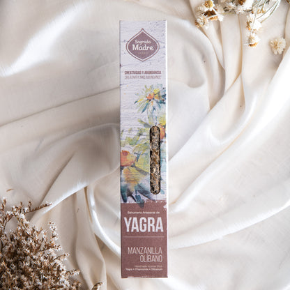 Incienso Sagrada Madre Yagra con Manzanilla Y Olíbano - Creatividad y Abundancia