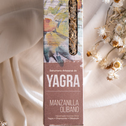 Incienso Sagrada Madre Yagra con Manzanilla Y Olíbano - Creatividad y Abundancia
