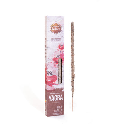 Incienso Sagrada Madre Yagra con Vainilla y Rosa -Amor y Prosperidad